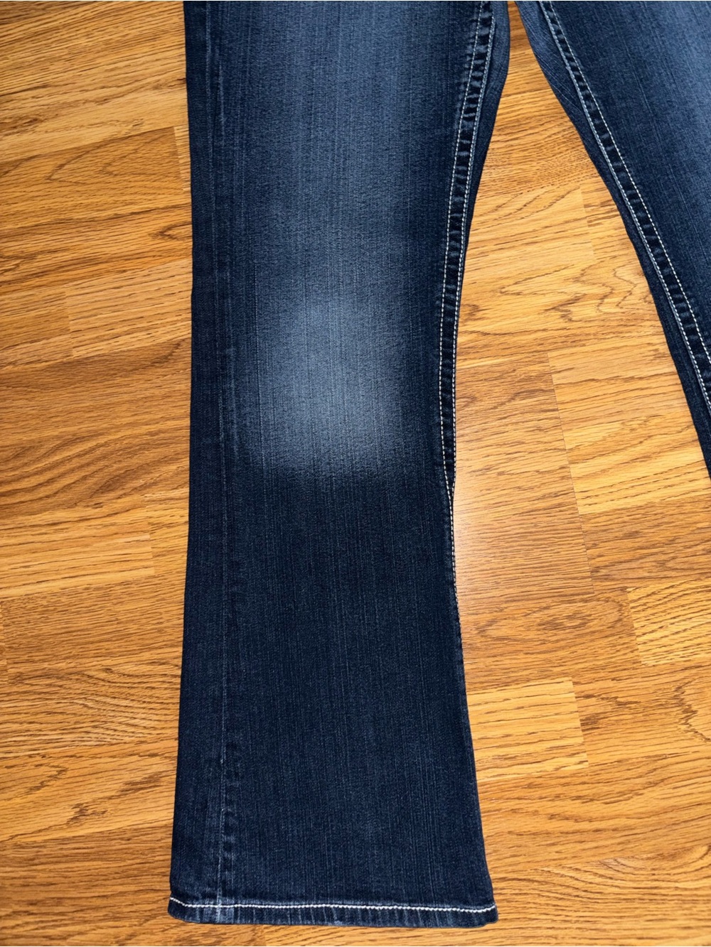 Maurices Premium Denim Bootcut Jeans Juniors Size 15/16 Embroidered Stitching - Picture 10 of 16